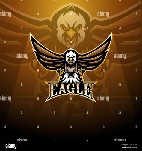 Eagle Sport Mascot Logo Design Stock Vector Image And Art Alamy