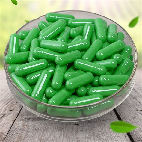 1000pcslot Free Shipping Light Green Gelatin Empty Capsules Hollow