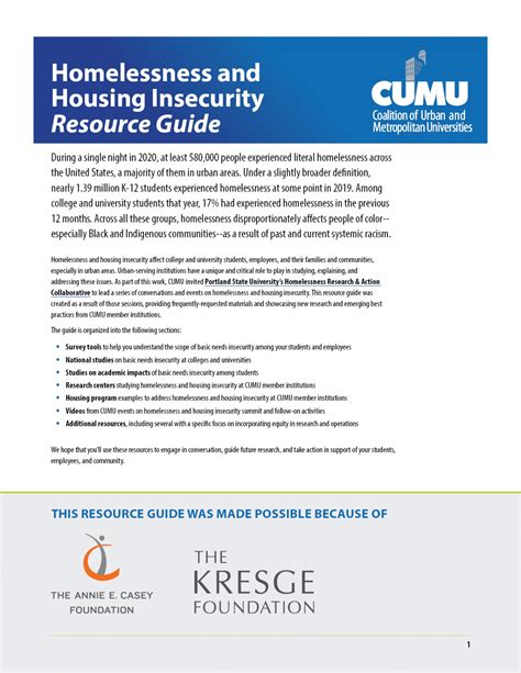 Homelessness And Housing Insecurity Cumu