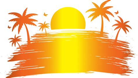 Download High Quality Sunset Clipart Vector Transpare