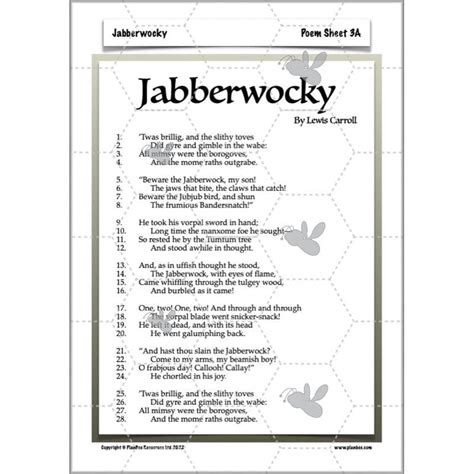 Jabberwocky Planning Ks2 Year 5 Poetry Planbee