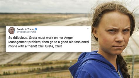 president trump says greta thunberg should chill day after teen activist s time magazine honor