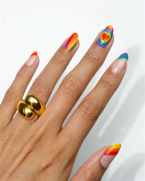 How To Diy Bright Playful Rainbow Nails Fashion Blog