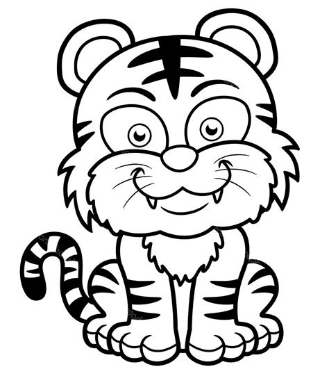 Coloriage de tigre à colorier pour enfants Coloriages de Tigres pour