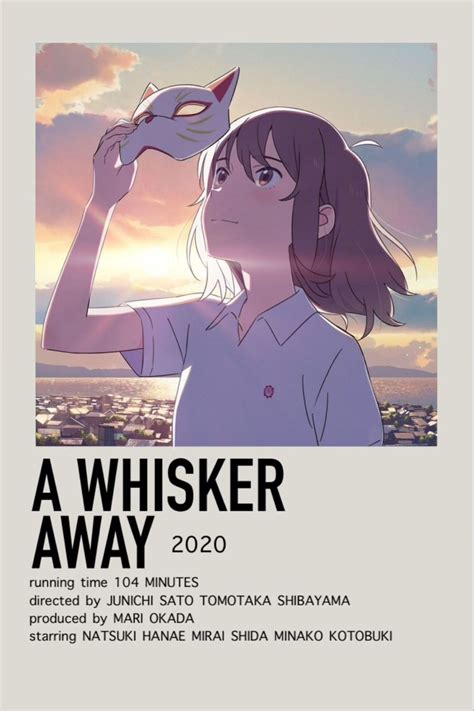 A Whisker Away In 2021 Minimal Anime Posters Anime Minimalist Poster