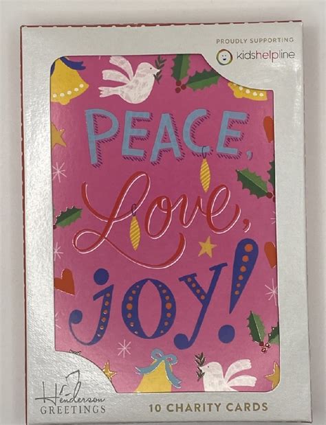 Henderson Peace Love Joy Charity Christmas Boxed Cards Newsagency