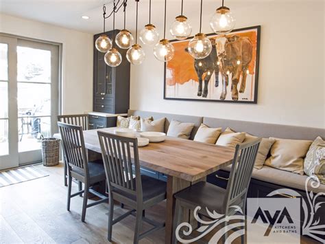 Booth seating is effective for dining spaces that cannot accommodate a lot of restaurant tables and chairs. Eat in kitchen Design Ideas & Pictures | Dining room decor ...