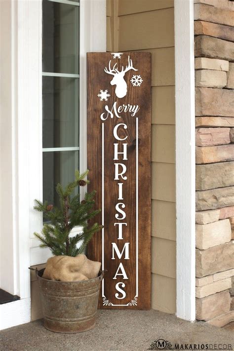 10 Vertical Christmas Wood Signs