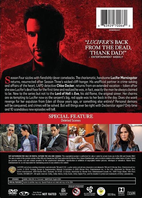 Blu Raydvd Review Lucifer The Complete Fourth Season Nor