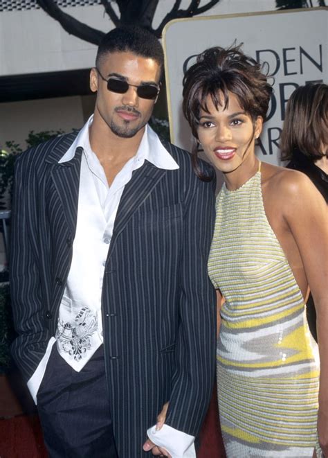 Shemar Moore And Halle Berry Celebrity Couples At The 1997 Golden