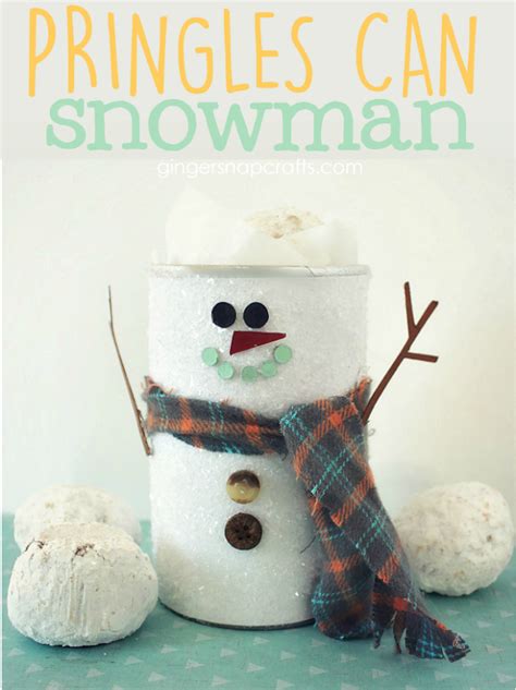 Pringles Can Snowman Tutorial Pringles Can Crafts Preschool Crafts