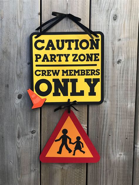 Construction Party, Construction Door Sign, Construction party door sign, Construction 