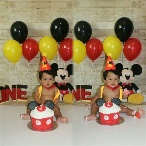 1st Birthday Smash Cake Mickey Mouse Mickey Mouse Cake Cake Smash 1st