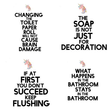 Simple caution labels or wall signs can get the job done. Funny {but true} DIY Bathroom Art {Free Printable ...