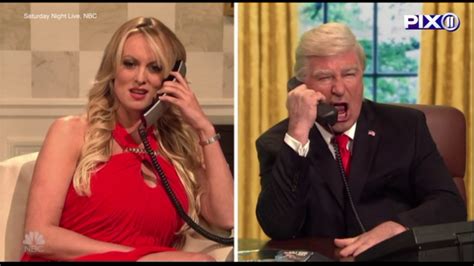 porn actress stormy daniels makes surprise snl appearance youtube