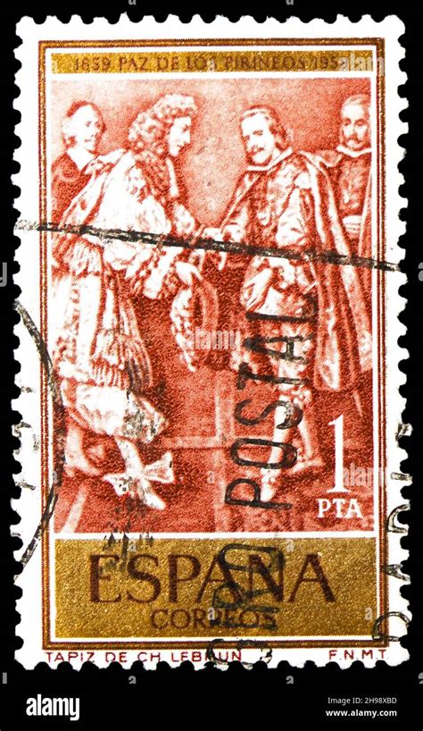 MOSCOW RUSSIA NOVEMBER Postage Stamp Printed In Spain Shows