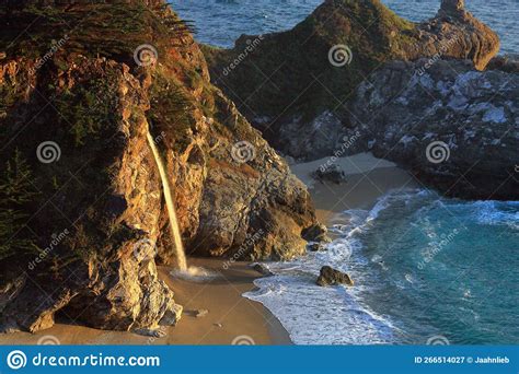 Big Sur Julia Pfeiffer Burns State Park With Mcway Falls In Evening