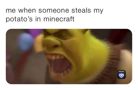 Me When Someone Steals My Potatos In Minecraft Divvy9 Memes