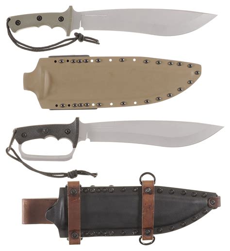 Two Treeman Knives Combat Machetes With Scabbards Rock Island Auction
