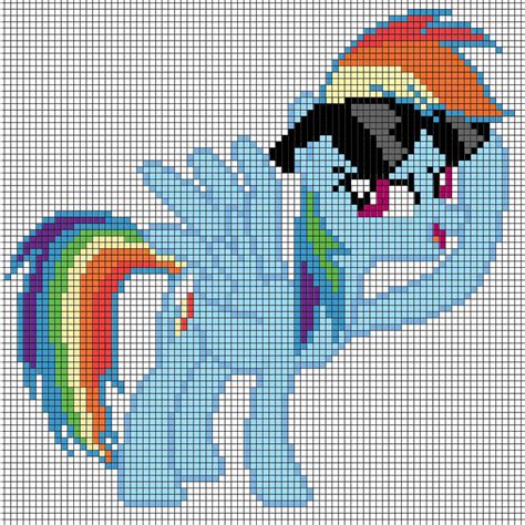 Pixel Art Of Rainbow Dash Template By Captainpineapple96 On Deviantart