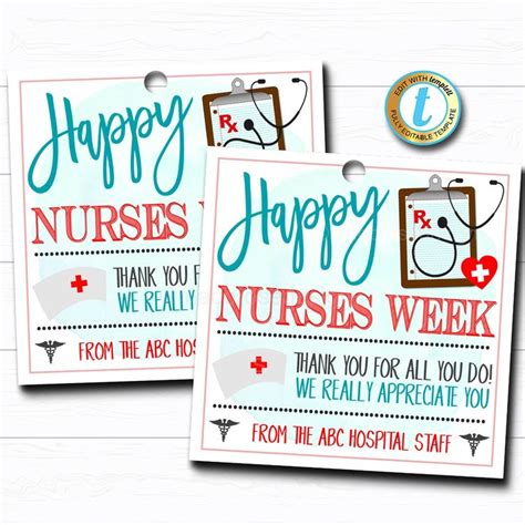 Nurse Appreciation T Tag Thank You Frontlines Worker Etsy Nurse