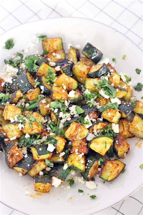 This low carb mexican street corn salad is the perfect side dish for your next taco night! Mexican Roasted Zucchini