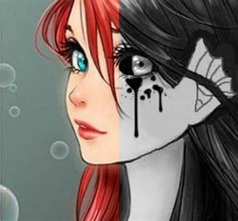 Dark Disney Ariel Original Art By Mari945 Dark Disney Character