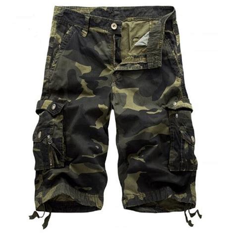 Military Camo Cargo Shorts 2018 Summer Fashion Camouflage Multi Pocket