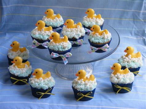 Kinda came out looking like a mace. Duck Baby Shower Cupcakes - CakeCentral.com