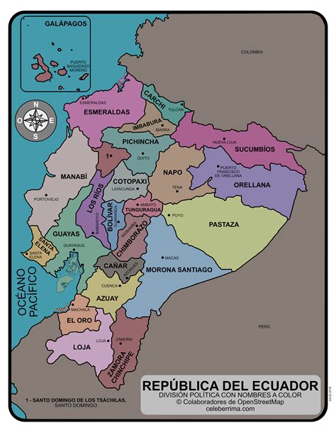 Mapa De Ecuador Con Sus Provincias Y Capitales Para Dibujar World Map