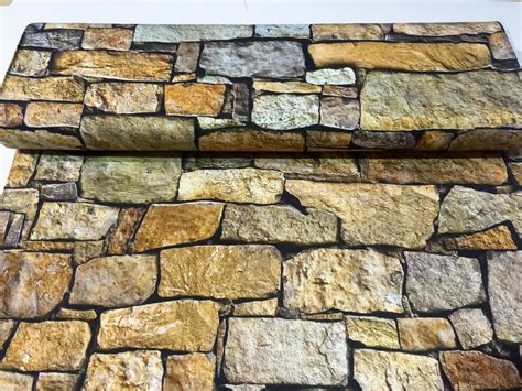 Stone Wall Brick Wall Curtain Upholstery Cotton Fabric Material