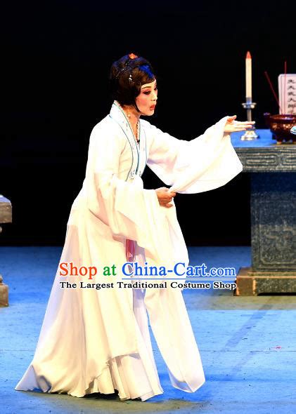 Chinese Shaoxing Opera Dan Role Garment And Headdress Wu Song Revenge