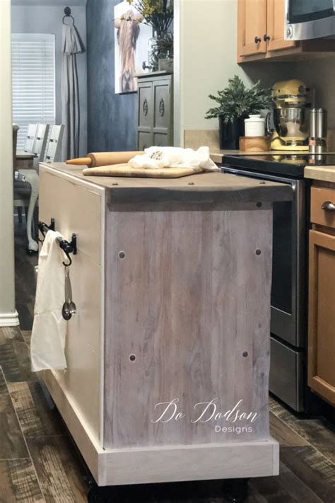 Diy Rolling Kitchen Island Upcycled Cabinet Project Do Dodson Designs