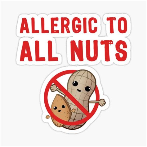 Nut Allergy Stickers Redbubble