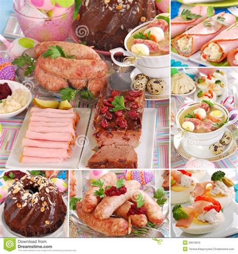 Easter 2021 recipes, menus, and more. Collage With Traditional Polish Easter Dishes Stock Photo ...