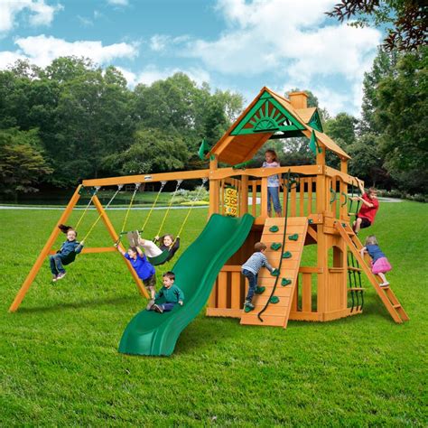 Gorilla Playsets Chateau Clubhouse Swing Set And Reviews Wayfair