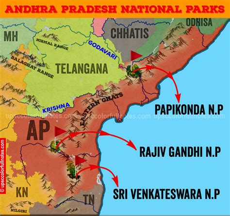 Comprehensive List Of Andhra Pradesh National Parks Map Upsc