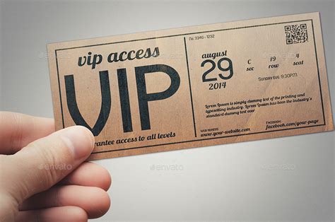 Vintage Style Vip Pass Card By Tzochko Graphicriver