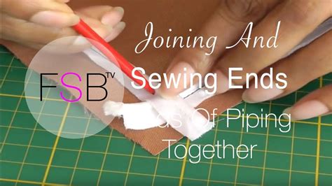 Joining And Sewing Ends Of Piping Together Sewing Tutorials Sewing