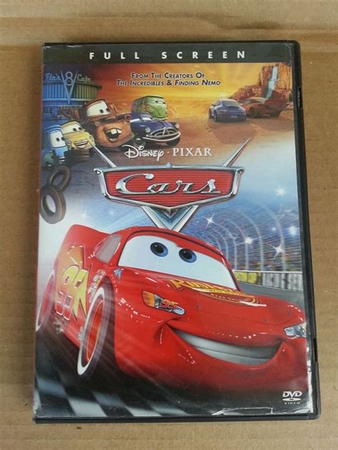 Cars Disney Pixar Dvd Full Screen Single Disc 2006 Release Cars Movie