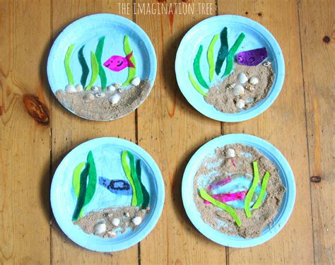 Under The Sea Paper Plate Craft Ocean Crafts Craft Activities And