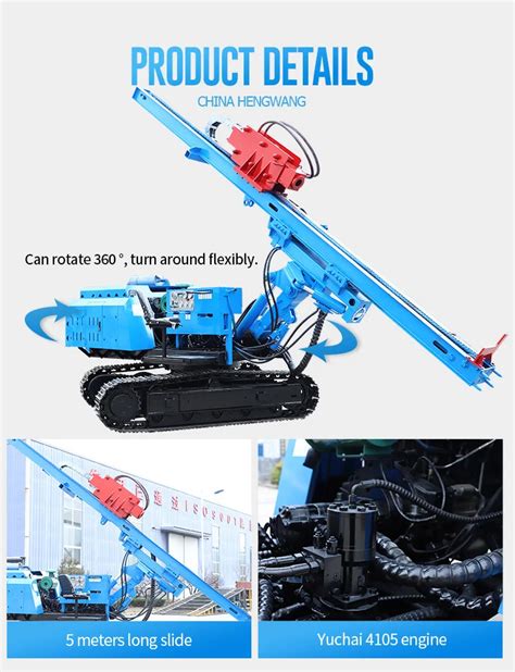 2019 Hengwang Pile Driving Machine Foundation Construction Equipment Solar Pile Driver Products