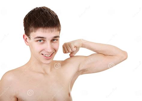 Teenager Muscle Flexing Stock Image Image Of Health 45556755