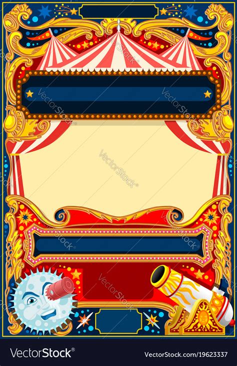 Circus Frame Template Royalty Free Vector Image