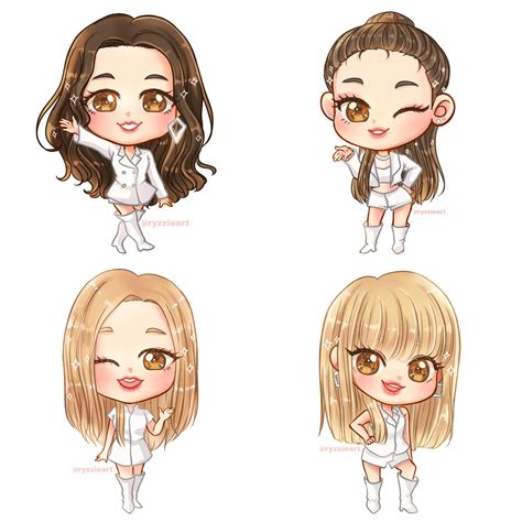 Ryzzie On Twitter Blackpink Chibis Thread Inspired By Their Concert Outfits On Their Asia