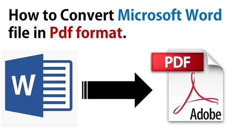 How To Convert Microsoft Word File In Pdf Format Youtube
