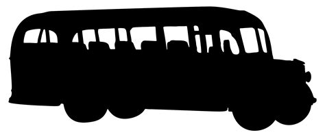 Retro Bus Silhouette Public Domain Vektoren