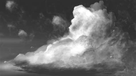 Hd Clouds Sky Black White Free Background Wallpaper