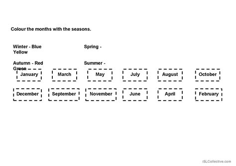 Months Of The Year With Seasons English Esl Powerpoints