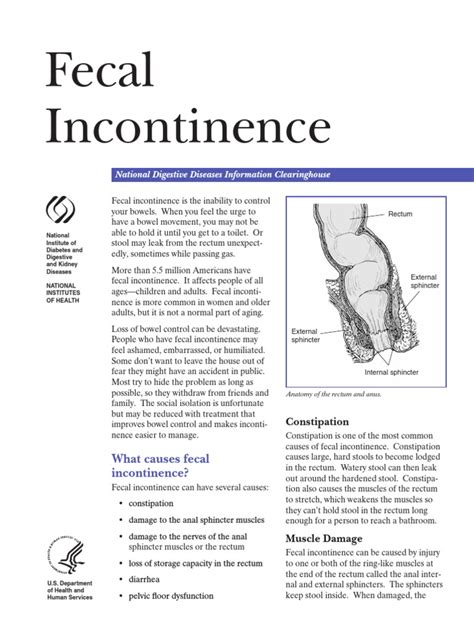 Fecal Incontinence Constipation Rectum Free 30 Day Trial Scribd